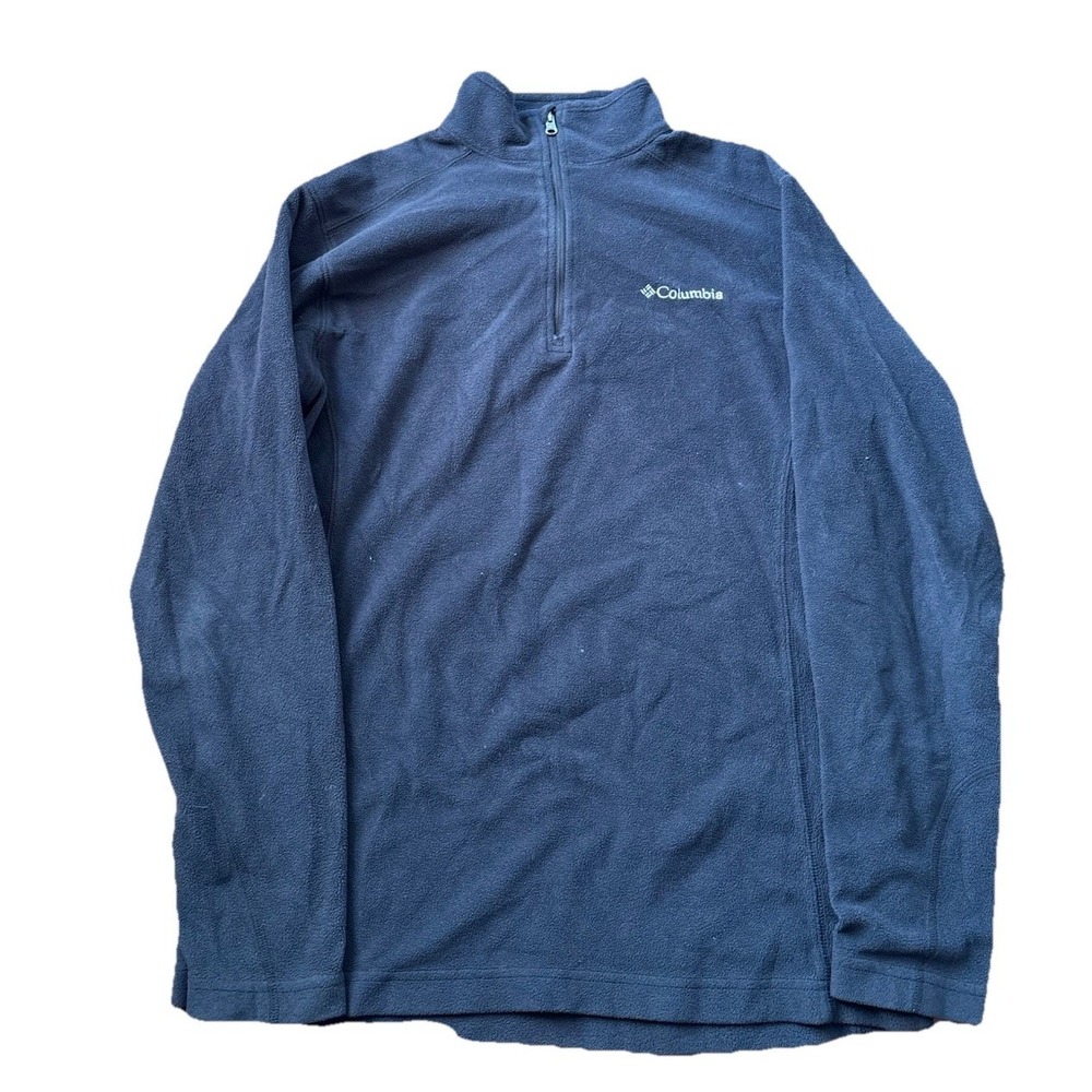 Columbia Fleece Jacket Women's Black Pockets‎ Quarter Zip Size XS